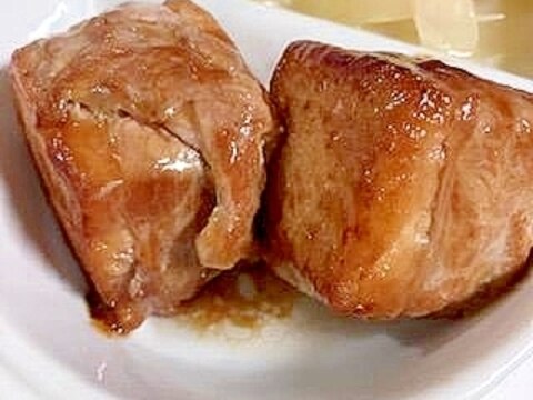 厚揚げの肉巻き ☆ アンチョビガーリックソース